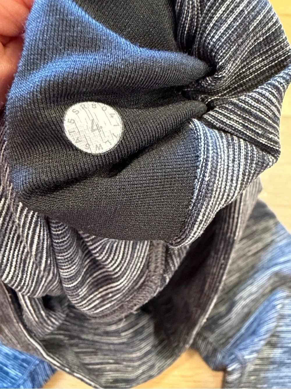 Lululemon Wunder Under Hi-Rise 7/8 Leggings Gray Black Space Dye